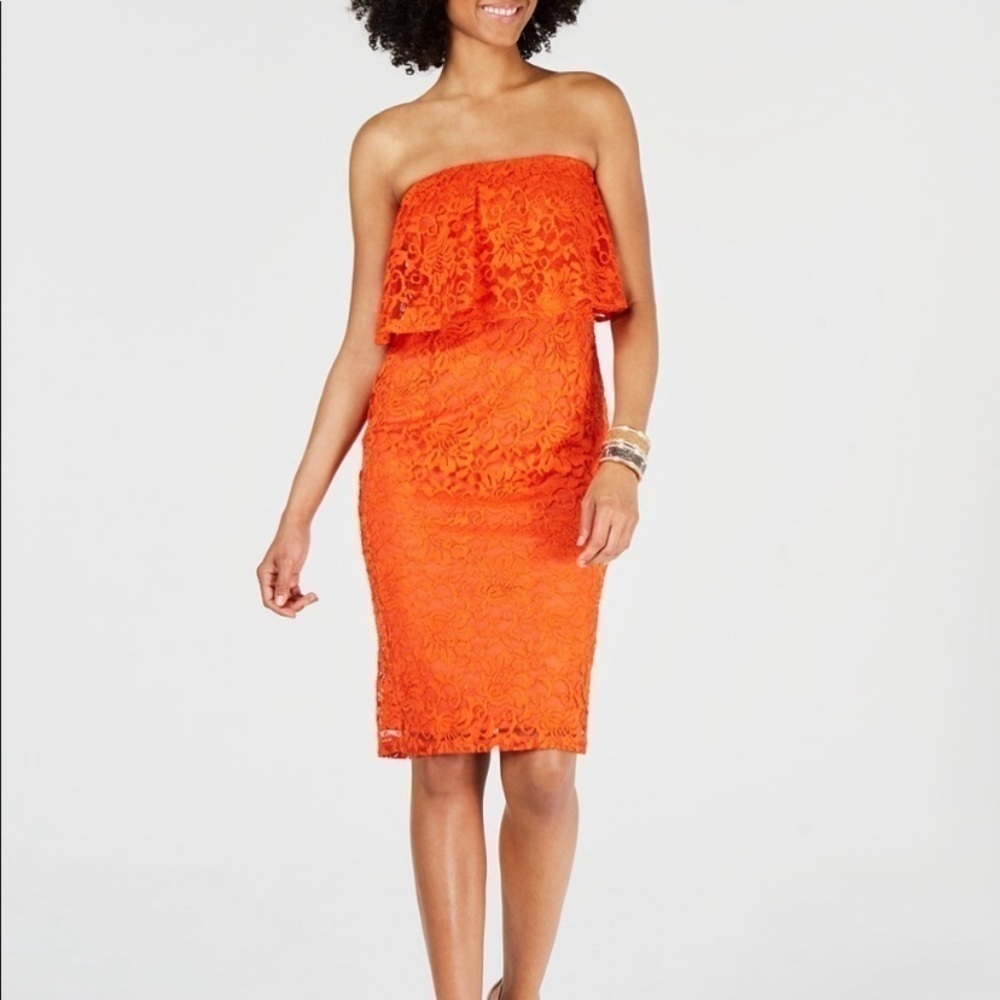 Thalia Sodi Strapless Lace Dress Size S